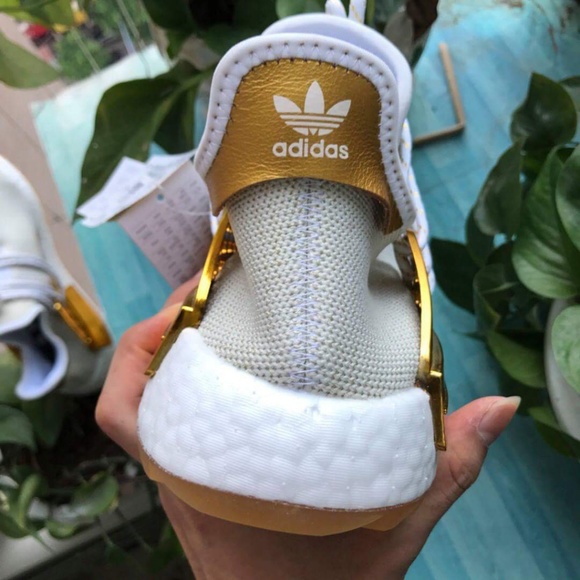 Human Race off white and gold shoes Adidas Pharrel main image 4